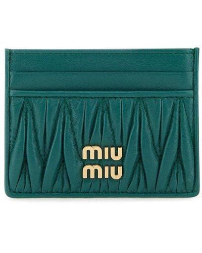 miu miu green wallet|Wallets, Cardholders And Pouches .